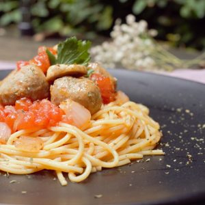 Spaghetti Bolognaise with Meatballs